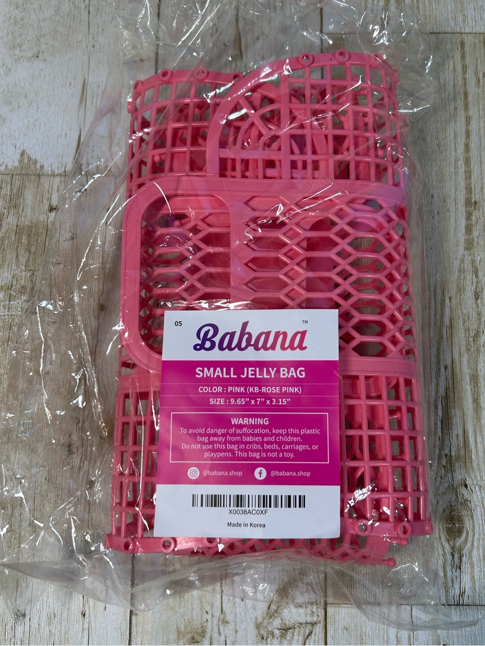 Babana Small Jelly Bag in Rose Pink